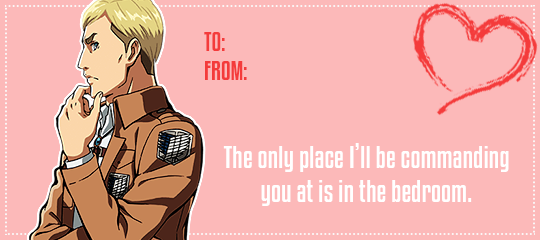 erensjaegerbombs: Valentine’s Day cards feat. Shingekis 