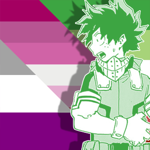 screaming-nope: Aro ace lesbian Deku icons requested by Anon! Free to use, just reblog! Requests are