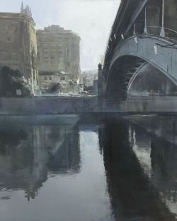 thunderstruck9:Alexey Alpatov (Russian, b. 1968), The Bridge, 2016. Oil on canvas, 80 x 100 cm.