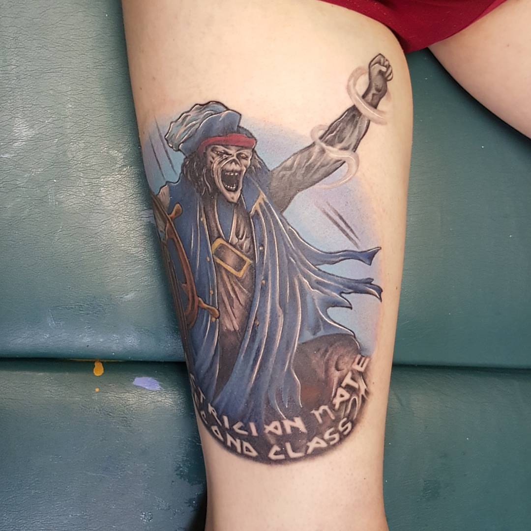 Fourth session of my Rime of the Ancient Mariner tattoo commemorating my  brothers life Done by Cliff Collard Arsenal Tattoo in Bryan TX  r tattoos