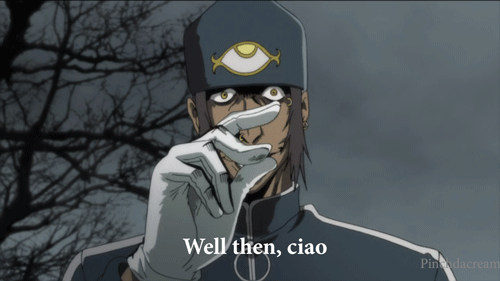 3 a.m. and not tired at allmight as well watch Hellsing Ultimate - GIF -  Imgur