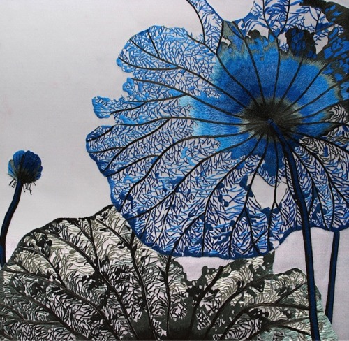 asylum-art: Stunning Embroidered Silk Paintings by  Art of SilkSilk embroidery is among the wor