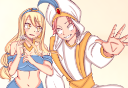 lucymadoschi:  Fairy tail couples as Disney couples! 💛  Amazing art by @keiid