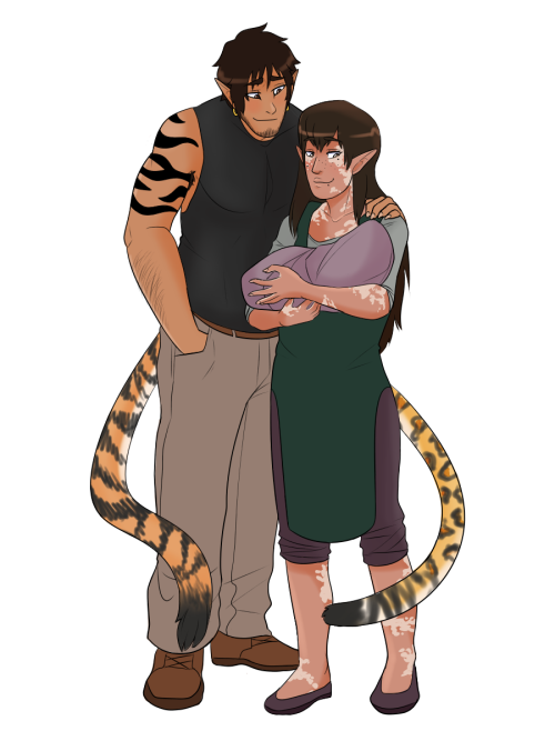 lizardlingo:Rajah doesn’t age, but Reva sure does.Really wanted to solidify designs for Naira (wifey