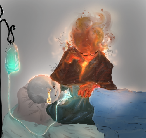 slyskerbb:Postcards From Waterfall; ch 83: Bedside Manners (sansby, hurt/comfort)Where doctors ignor