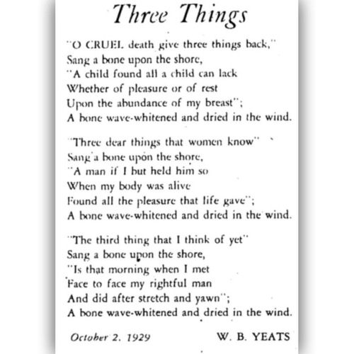 <p>Why can’t every day be poetry day? #allthreethings #yeats  (at Fiddlestar)</p>