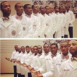 baestheticsss:  thoughtsofablackgirl:  These handsome guys are from Meharry Medical College. Here’s Some Facts About The School Top-ten producer of African-American Ph.D.s in Biomedical Sciences Leading producer of African-American dentists in U.S.