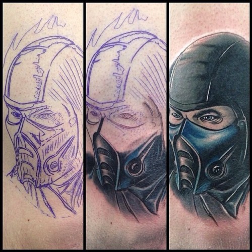 H7s Mortal Kombat Noob Saibot Tattoo  YouTube