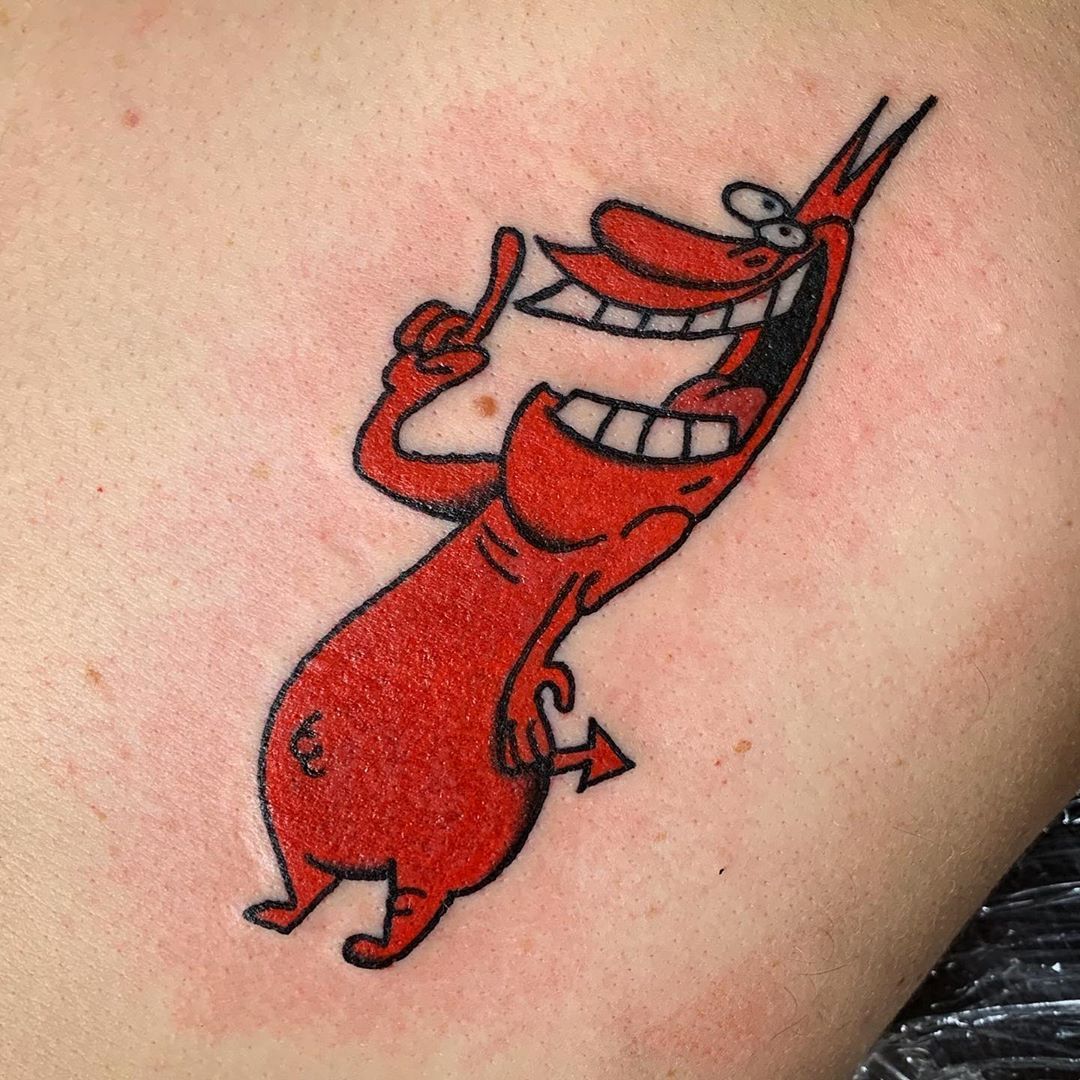 Jorge — The Red Guy from cow and chicken done at the...