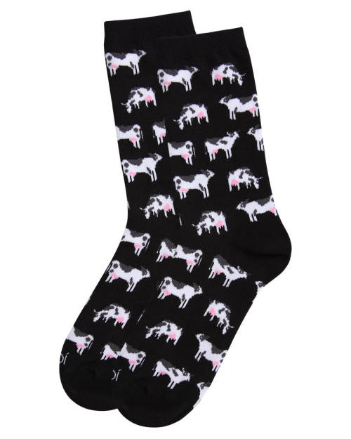 magicalshopping: ♡ Cool Cows Bamboo Blend Crew Socks by MeMoi ♡ 