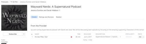 abreathingtimemachine: Supernatural Friends: Try out our new podcast. Not only do we discuss the epi