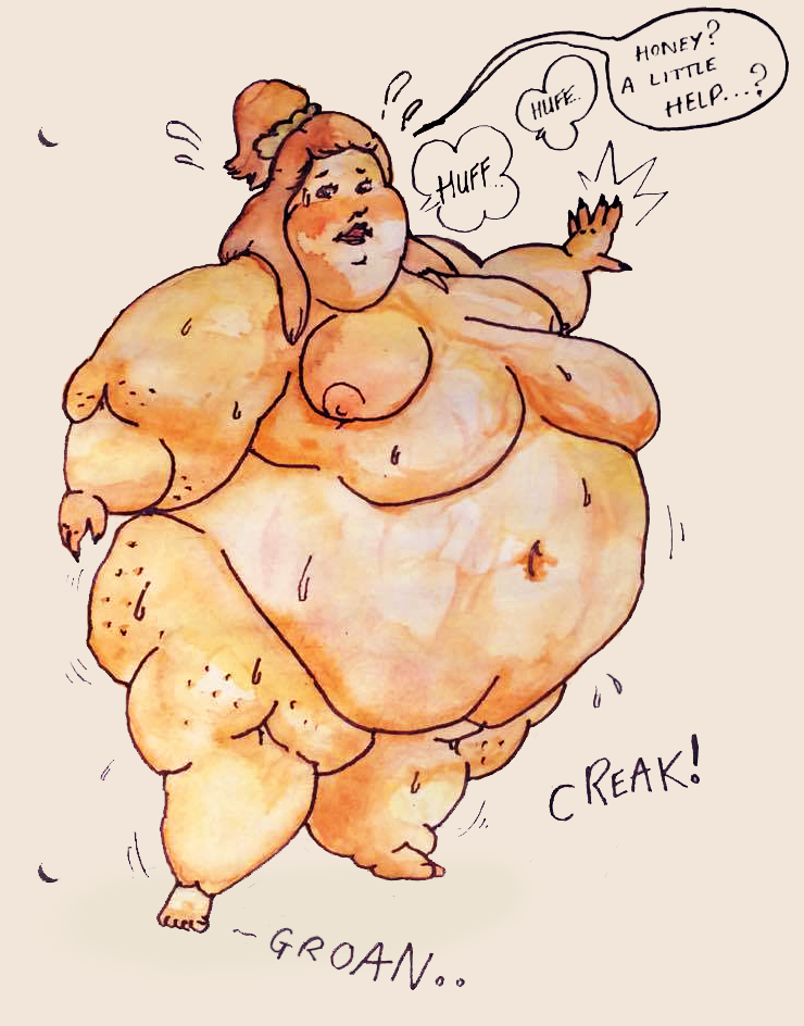 tasty-butterpear:Pudgy watercolour girlfriend is getting seriously big! And she’s