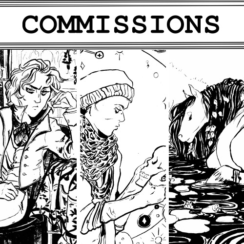 ashydrawsthings: Opening up ink commissions again from now until the end of April! Full details avai