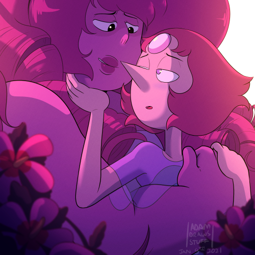 adamdrawsstuff:I don’t think I’ve ever drawn Pearl/Rose before, but I felt like it after seeing a post about them earlier today.