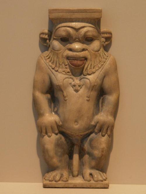 grandegyptianmuseum: The dwarf God Bes Statuette of the dwarf God Bes, with lion and human features,