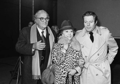 With Giulietta Masina (died 21 years ago) and Marcello Mastroianni.