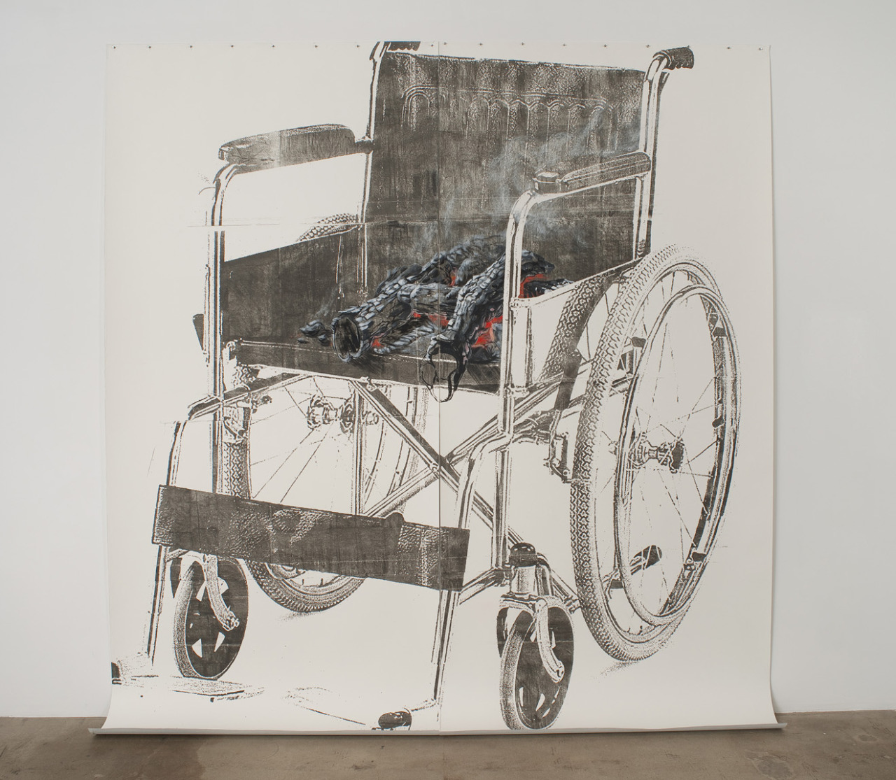 Edgar Arceneaux, Untitled (Wheelchair Drawing), 2006