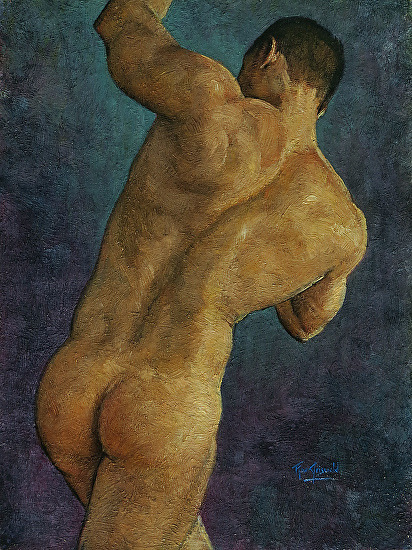 antonio-m:Ron Griswold,Figure Study, oil on panel