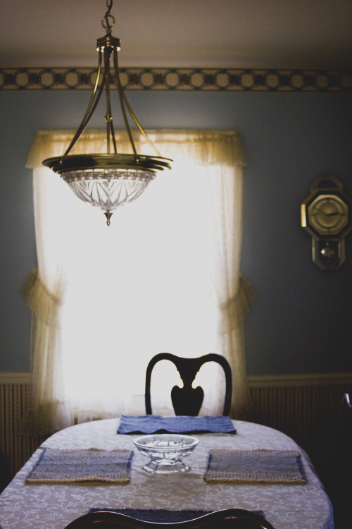 I’m no good at updating this lately so here’s a picture of my mommom’s dining room. 