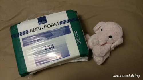 Soooo many thanks to our lovely follower @jamestmad who sent us these items from our wishlist!!! LB loves the stuffy so much!!! And now we have something to put our adorable diaper stickers from the @crinklecrate on!   Also a wetting video is on the way,