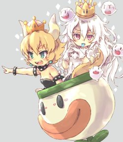 cuteisanarchy:https://twitter.com/kolshicako/status/1044602351695224832  クッパ姫とキングテレサ姫が共闘するスーパーマリオワールドをください！   teehee X3