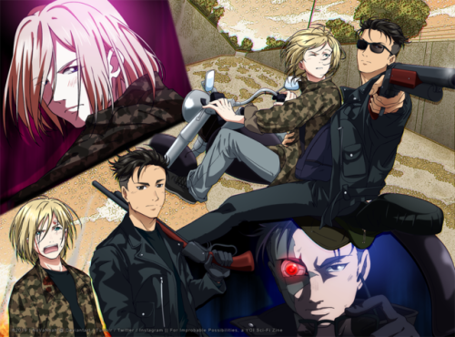 novanoah: Full view of my piece for @yoiscifizineTerminator AU  for Otayuri, with JohnConnor!Yura 