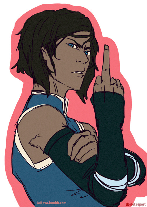 taikova:korra’s reaction to you belittling her and asami.my love~ &lt;3