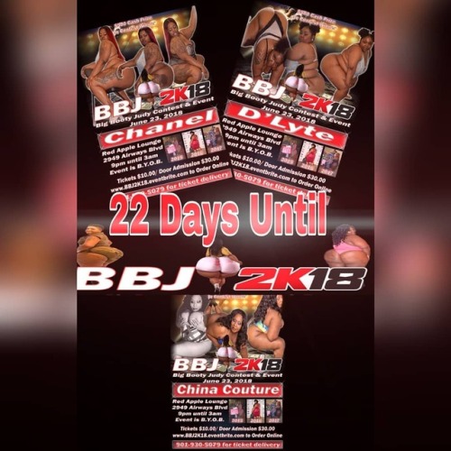 22 Days Until #BBJ2K18. &hellip; &hellip; &hellip; ◇◇◇2018 Big Booty Judy Contest and Ev
