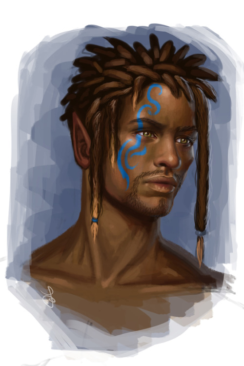 menofcolorinfantasyart: Random Elf by SaraForlenza