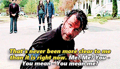 tchamblers:the walking dead season five → 1/5 scenes: rick after fighting with pete“Damn it, Rick! I said stop.”“Or what? You gonna kick me out?”