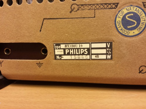Philips BX230U/19 Tube Radio, 1953