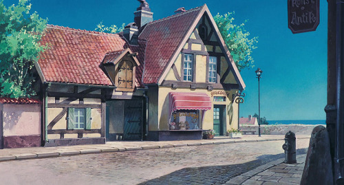 cinemamonamour:Ghibli Houses - Osono’s House + Bakery in Kiki’s Delivery Service