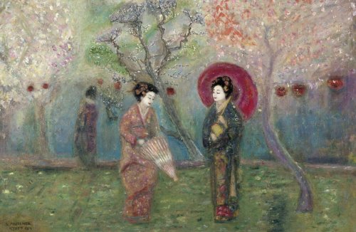 &ldquo;Two geisha&rdquo; by Samuel Mützner, 1914