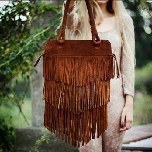 Still in ❤️ with fringe as evidence by this fabulous Handmade Leather Fringe Bag by @sabrinatach | h