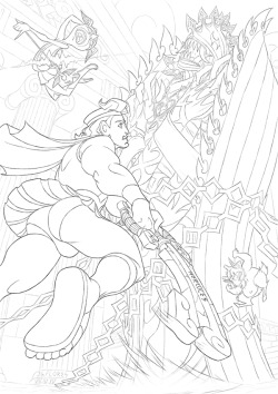 p2ndcumming:  sketchzoid:  In hindsight, I don’t know why I cleaned the lines this much as I plan to do a loose painting style. This is a sample in progress for the regular commission option, if I reopen it. The FFIX Blank piece was supposed to be