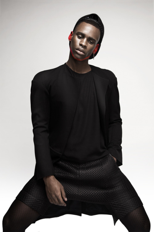 ohthentic:  street-goth:  Fashion Retouch for STYLENOIR Magazine Photographer Quentin LegalloModel Axel Serine Post Production Stephanie Winger Retouch [Source: Behance.net] __follow street-goth for monochrome street fashion  Ohthentic 