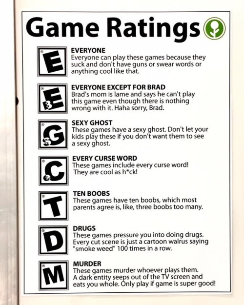 obviousplant:ESRB’s new video game ratings are outFacebook / Instagram / Twitter