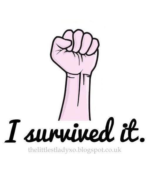 thelittlestladyxo:   For all those who survived something. Whether it be child abuse, illness, eatin