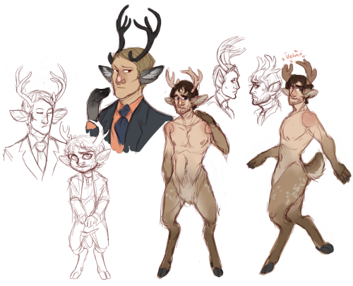sushiandpie:au where Will is a faun and Hannibal is a wendigo and convinces Will he is totally a fau
