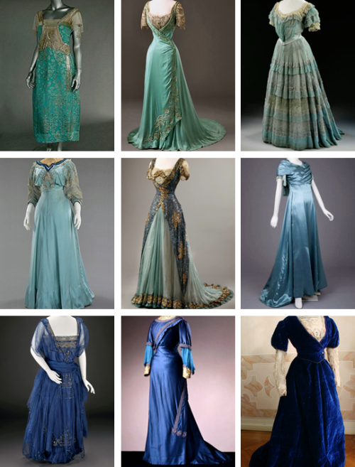 peremadeleine:a rainbow of early twentieth-century/Edwardian dresses &amp; gowns (c. 1901-18)