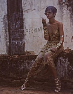 worldsmoda: Rihanna for VOGUE BRAZIL, May 2014. By Mariano Vivanco  Style: Yasmine Sterea Hair: Yusef Williams Makeup: Zoe Taylor 