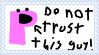 do not trust this guy! pointing to the rhythm heaven perfect icon