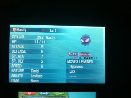 Resent fruits if my breeding for a competitive gengar and well I have this little girl available for