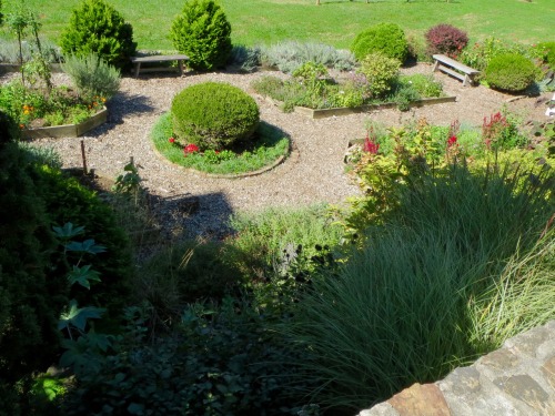 Horticultural garden in the historic part of Bethlehem, Pennsylvania.