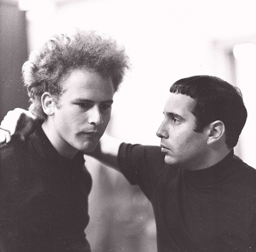 little-bat-faced-girl:Simon & Garfunkel at Columbia Studios, NYC.