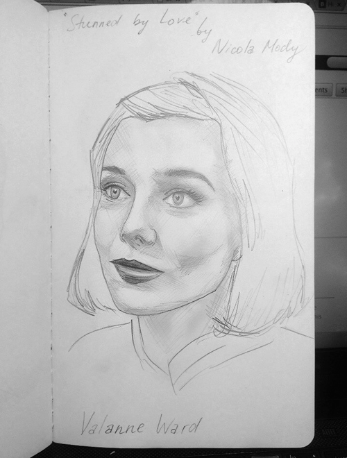 I’m so overstressed that instead of packing I just sit here sketching Jackie [x] with tremblin