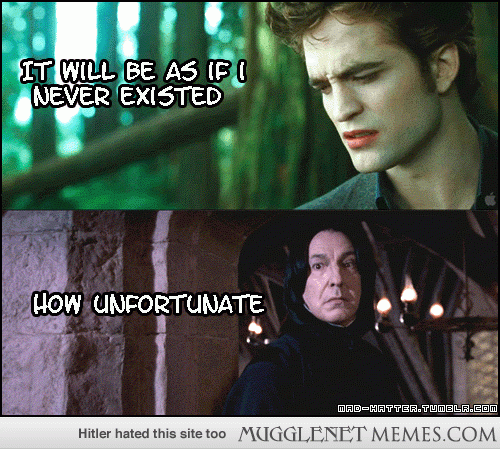 MuggleNet Memes — Sevirus Snape OWNS Edward Cullen...