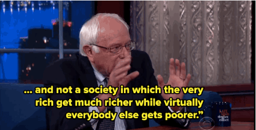 micdotcom:  Watch: Colbert  says not having a Super PAC is like bringing “a spoon to a knife fight’ — but Sanders isn’t shaken.  