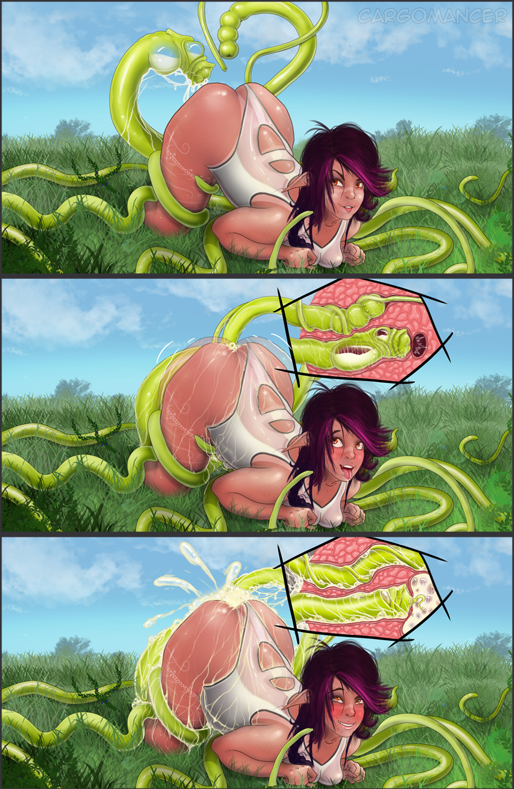 xenozoophavs:  Tentacle Lusthttp://www.hentai-foundry.com/pictures/user/Cargomancer