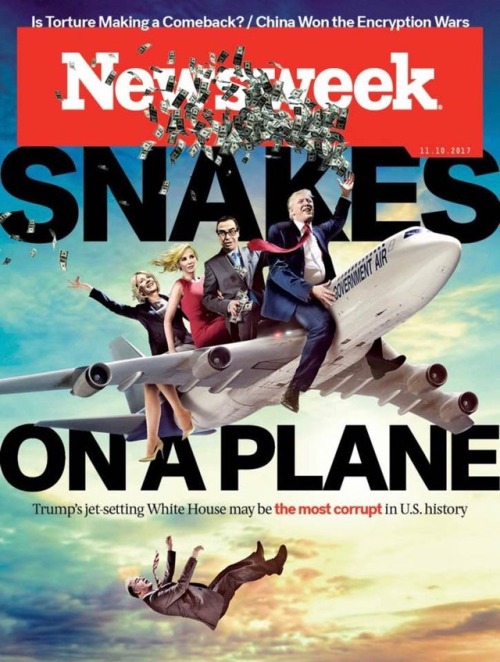 CultureMEDIA: “Snakes On A Plane” - Newsweek (November 2017) “Trump’s jet-setting White 